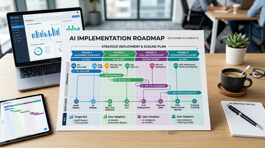 AI診断サービスで納品されるGPTs・Gemini Gems・導入ロードマップのイメージ